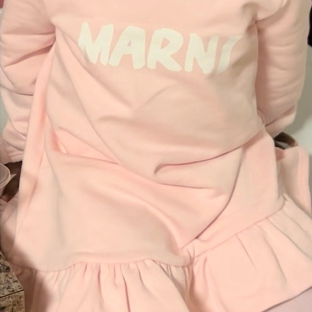 Marni Light Pink Ruffled Dress